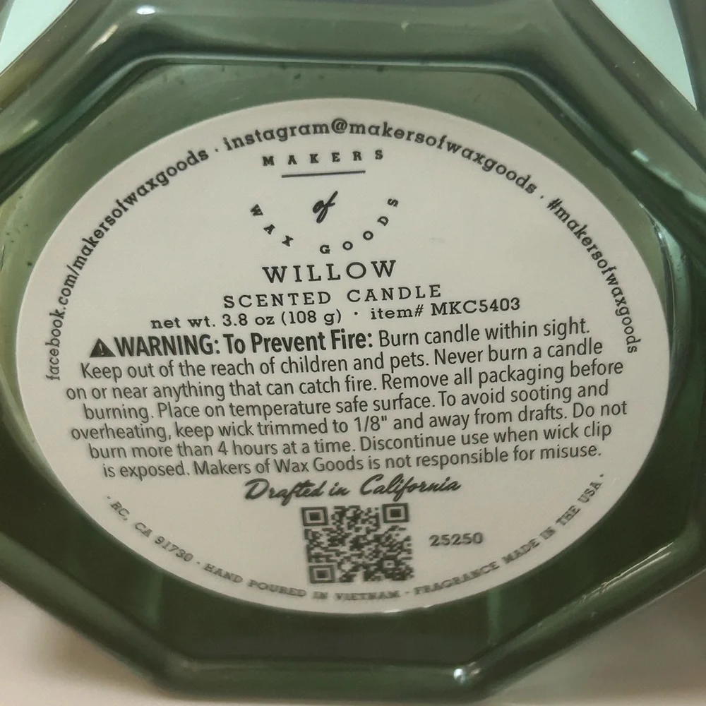 Makers of Wax Goods Set of 4 Different Scents Votive Candles. 3.8 Oz each.